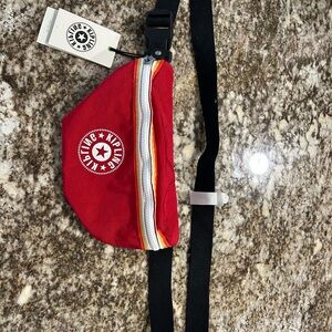 NEW Kipling Vibrant Red Crossbody Bag with tags.
